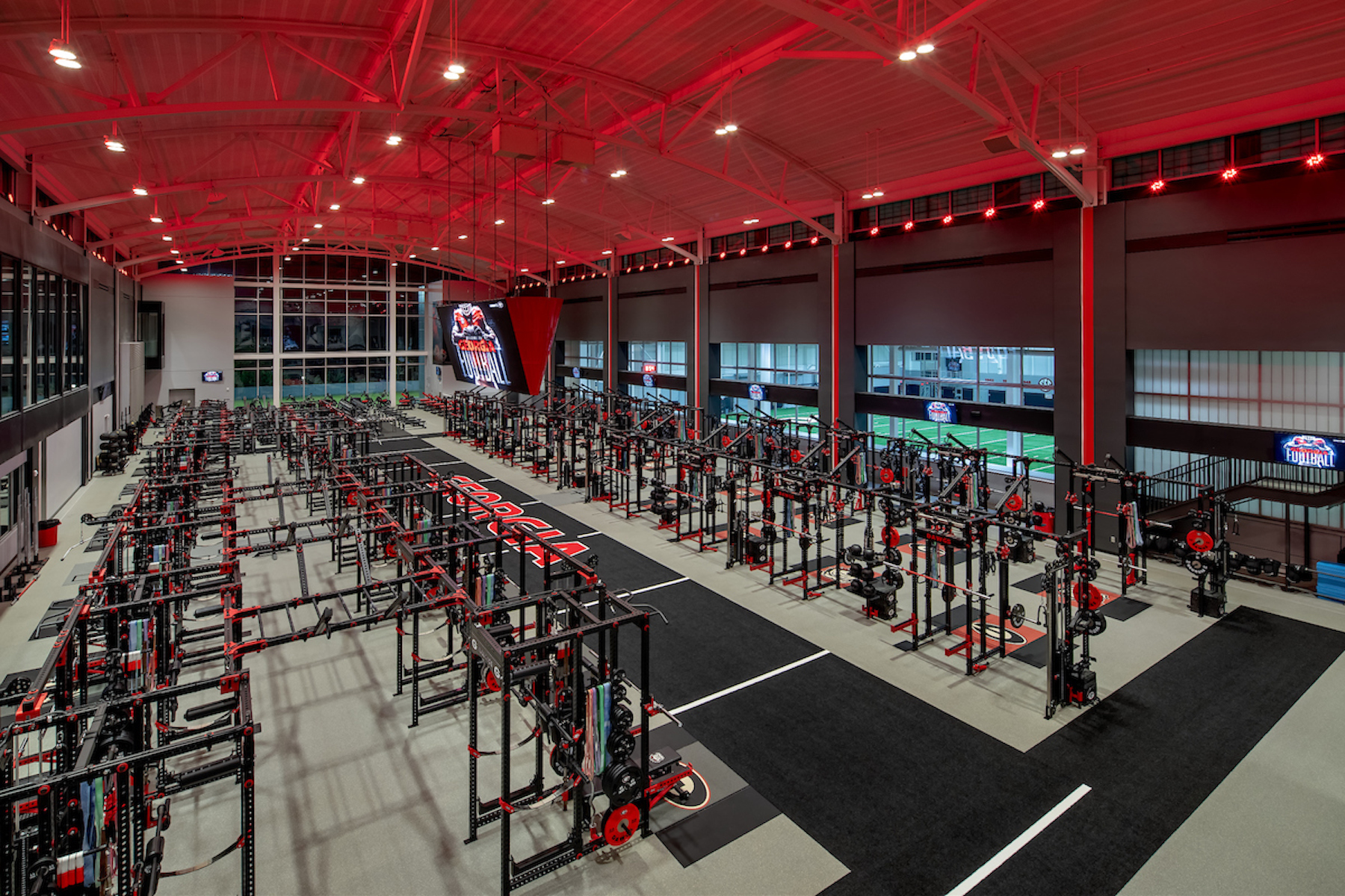 U. of football facility expansion provides three floors for